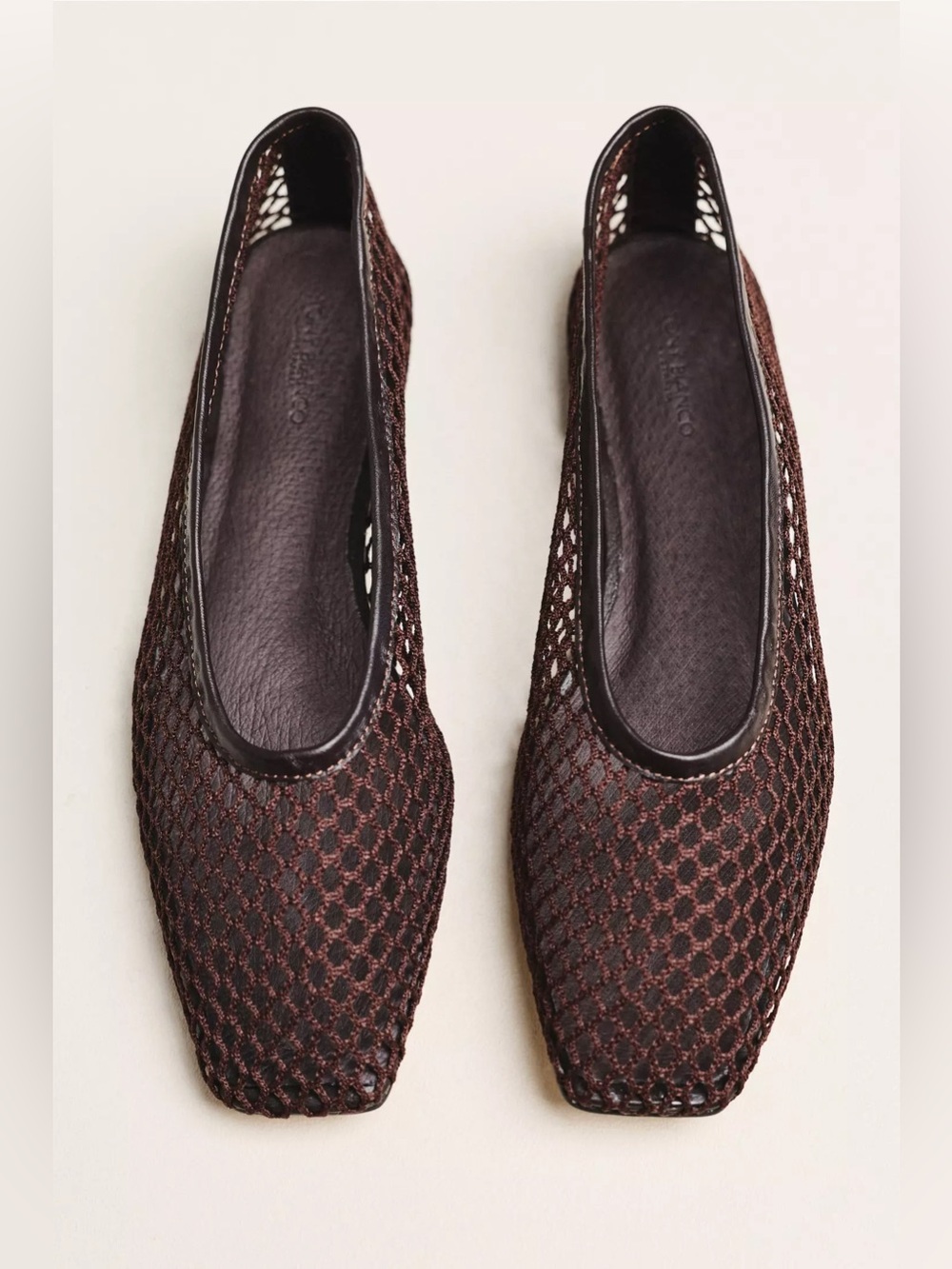 Tony Bianco Buzz Chocolate Mesh Flat